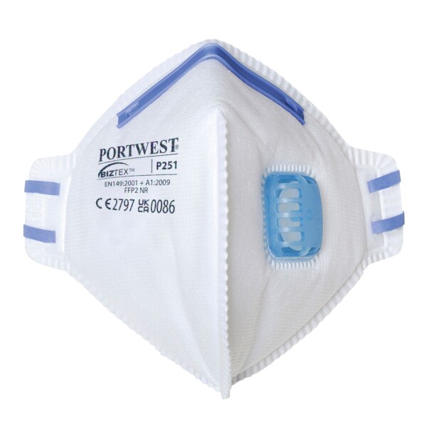 MASQUE FFP2 PLIABLE AVEC VALVE  BOITE DE 20 - PORTWEST